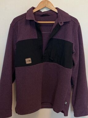 Rare Vans x North Face Davenport Fleece Pullover Jacket Purple Black Men’s M